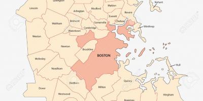 地图波士顿地区