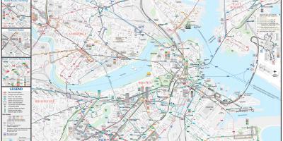 波士顿的巴士地图