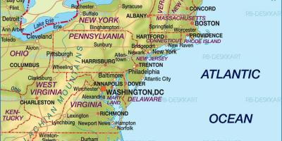 波士顿的美国地图