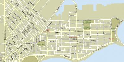 街道地图的波士顿