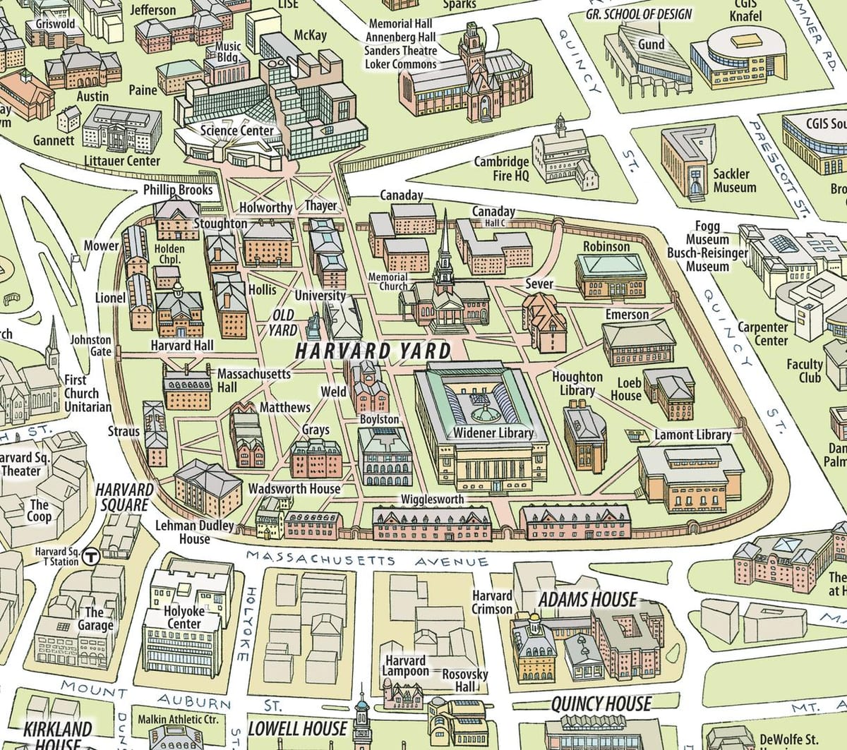 地图的哈佛大学