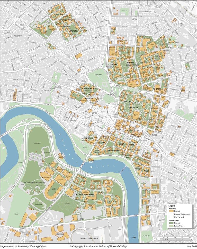 哈佛大学校园地图