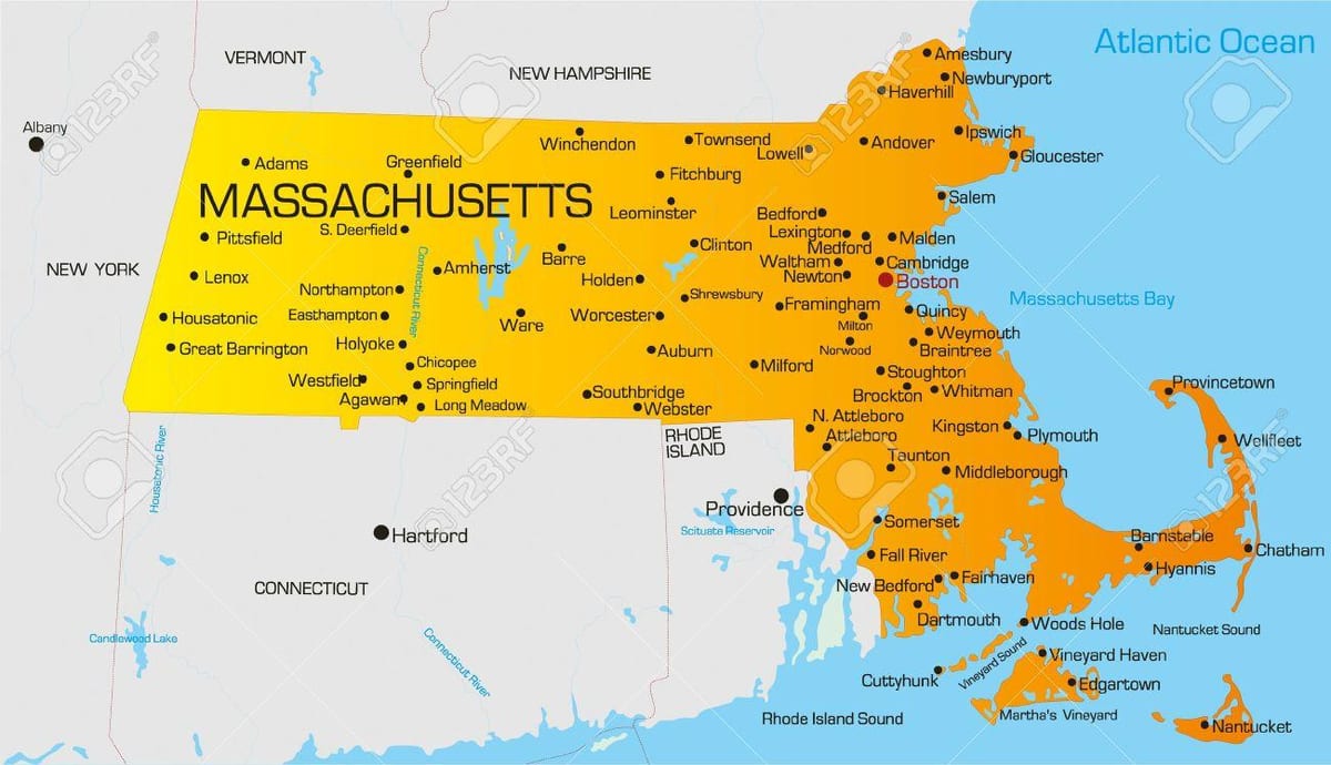 Massachuset地图