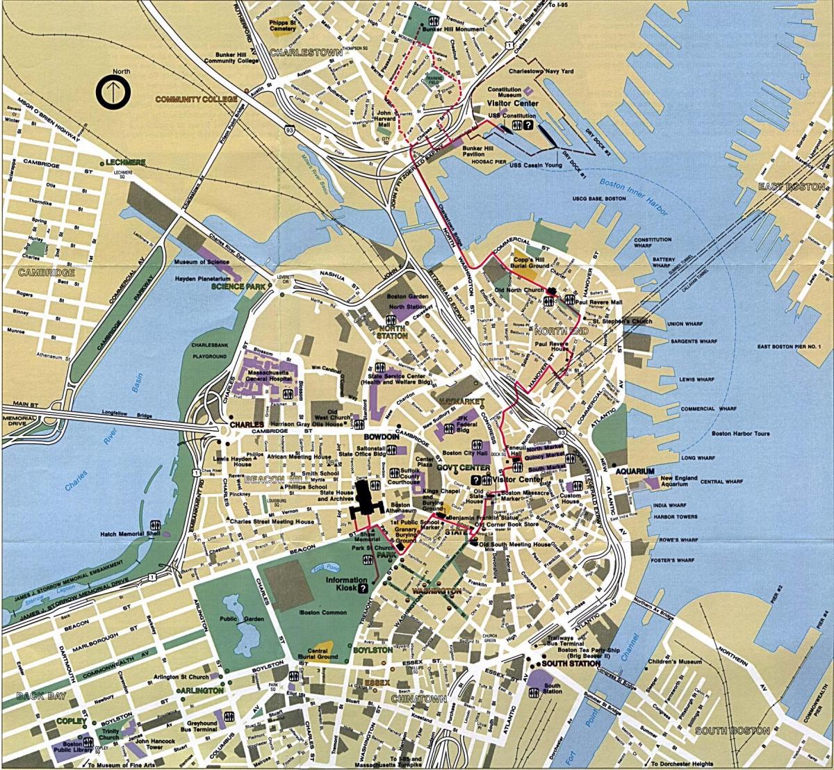 波士顿城的地图