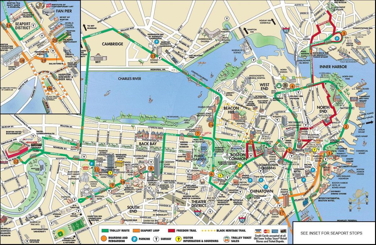 波士顿车游览地图
