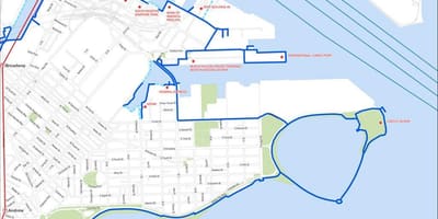 港湾步道波士顿的地图