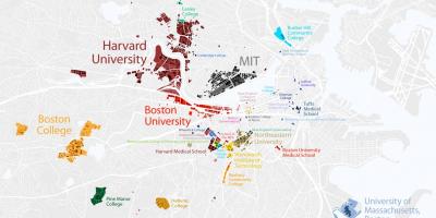 地图的波士顿大学
